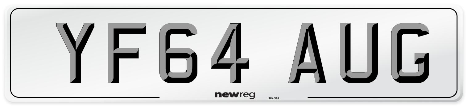 YF64 AUG Number Plate from New Reg